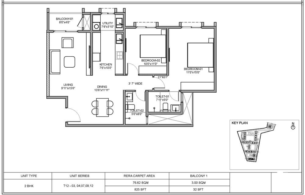 4 BHK Floor Plan